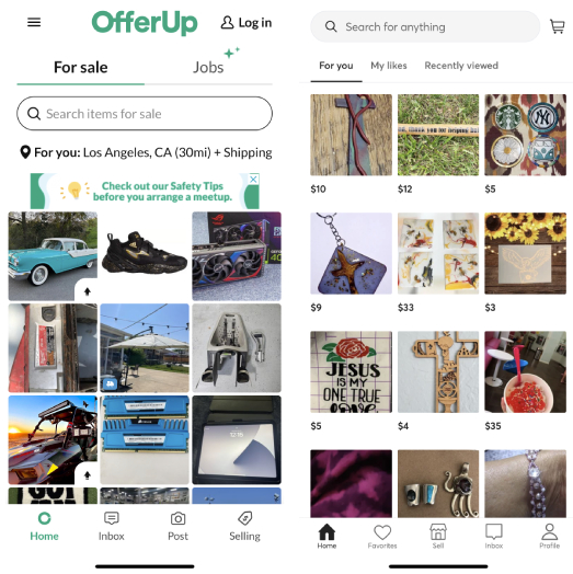 Mercari and OfferUp Apps
